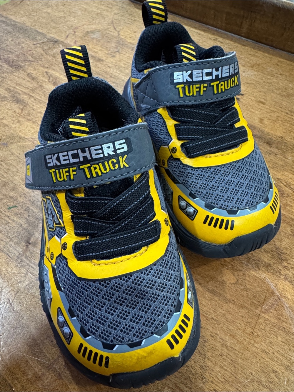 Skechers Kids Gray and Yellow 'Tuff Truck' Sneakers